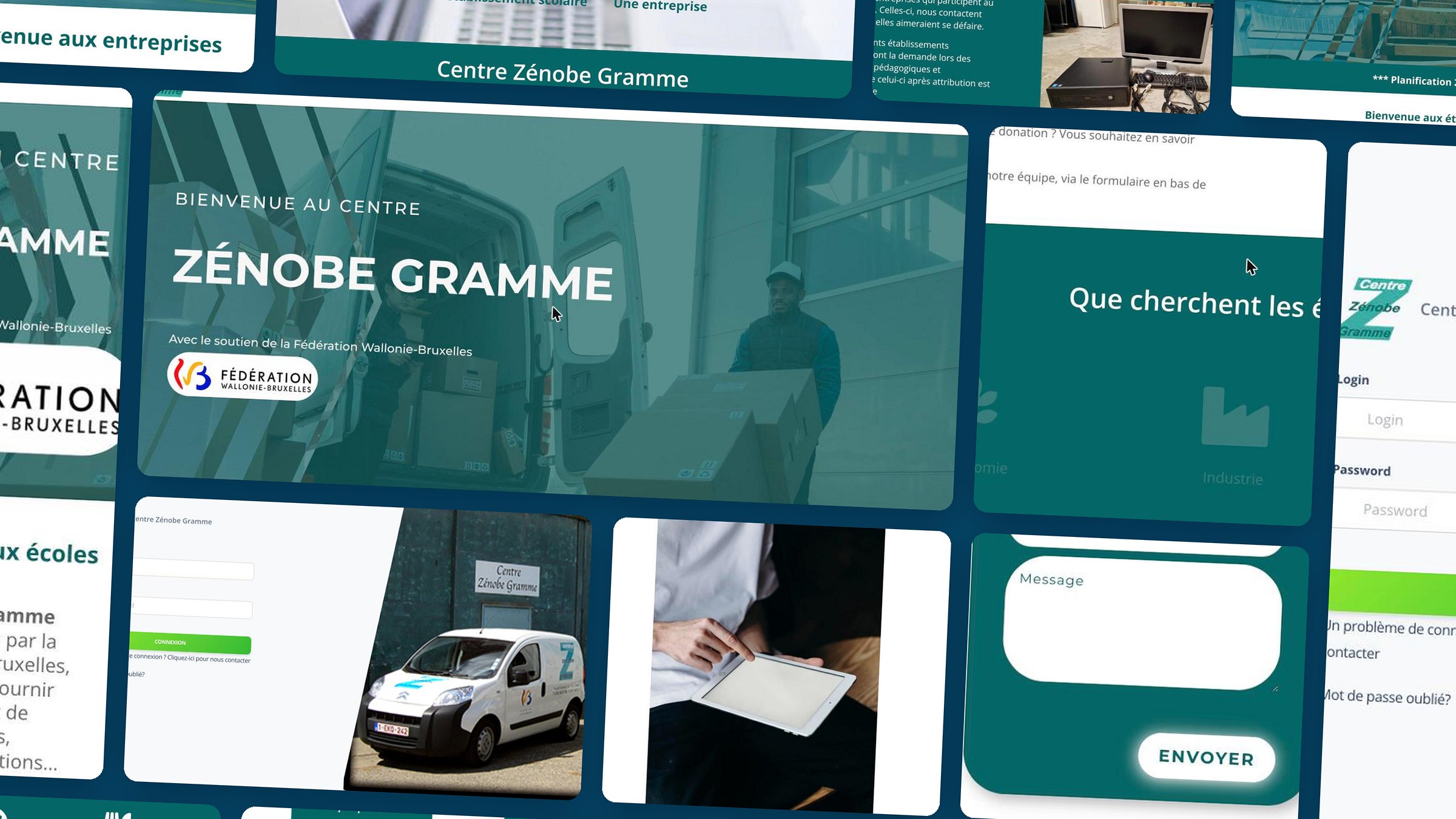 Centre Zénobe Gramme — aperçu du site réalisé par Gigaweb